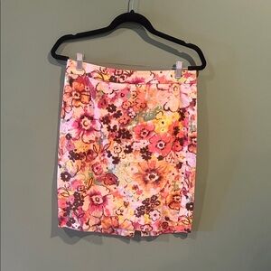 J. Crew Multicolor Floral Pencil Skirt